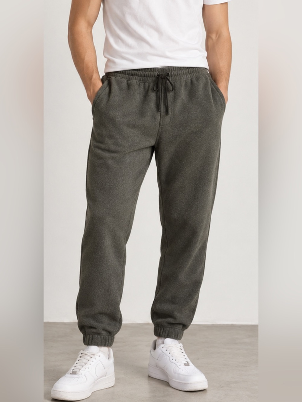 Weatherproof Vintage Men’s XL Gray Fleece Jogger Sweatpants Drawstring